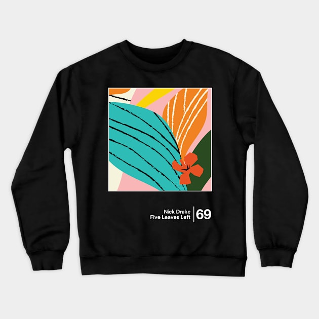 Five Leaves Left / Minimalist Style Graphic Artwork Crewneck Sweatshirt by saudade